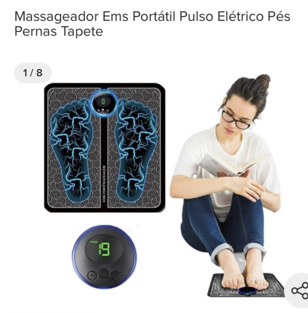 Massageador Ems Portátil Pulso Elétrico Pés Pernas Tapete-BAMX - Image 7