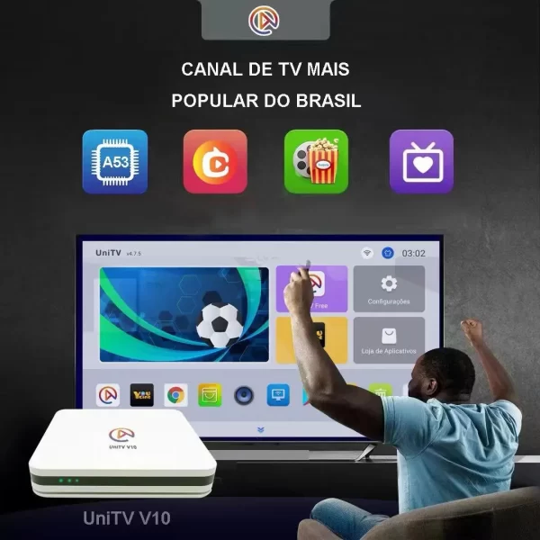 UNITV V10 Aparelho Conversor de Smart Tv Box Android 11 WiFi - Image 4