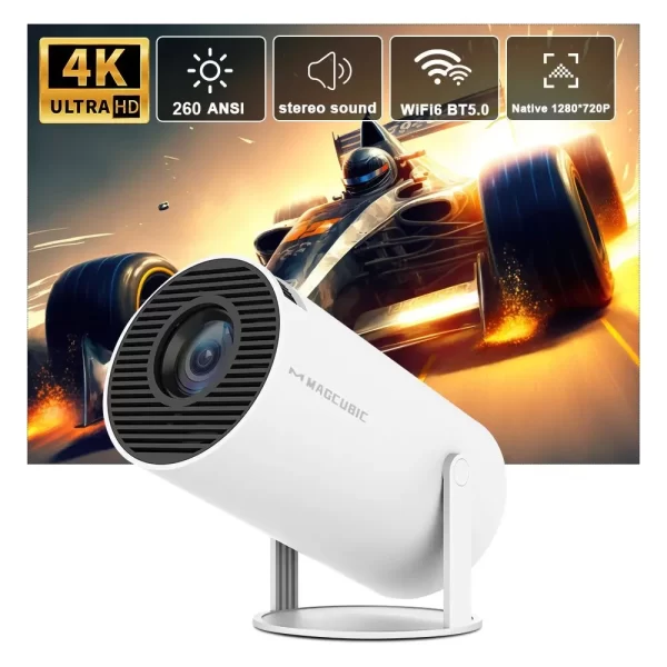 Projetor Led Magic Smart Wifi Bluetooth Android 4k Cinema